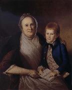 Charles Willson Peale Mrs.Fames Smith and Grandson Spain oil painting artist